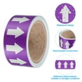 thumbnail image 3 of Uxcell Flow Arrow Tape, Polyethylene Pipe Marking Sticker, 2 inch x 33 ft, Purple/White, 3 of 5