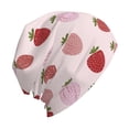 thumbnail image 3 of DouZhe Beanie Hats for Men and Women, Red Pink Strawberry Fruit Patterns Adult Unisex Knit Hat Winter Warm Skull Cap, 3 of 7