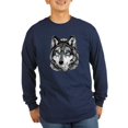 thumbnail image 1 of CafePress - Painted Wolf Grayscale Long Sleeve Dark T Shirt - Long Sleeve Dark T-Shirt, 1 of 1