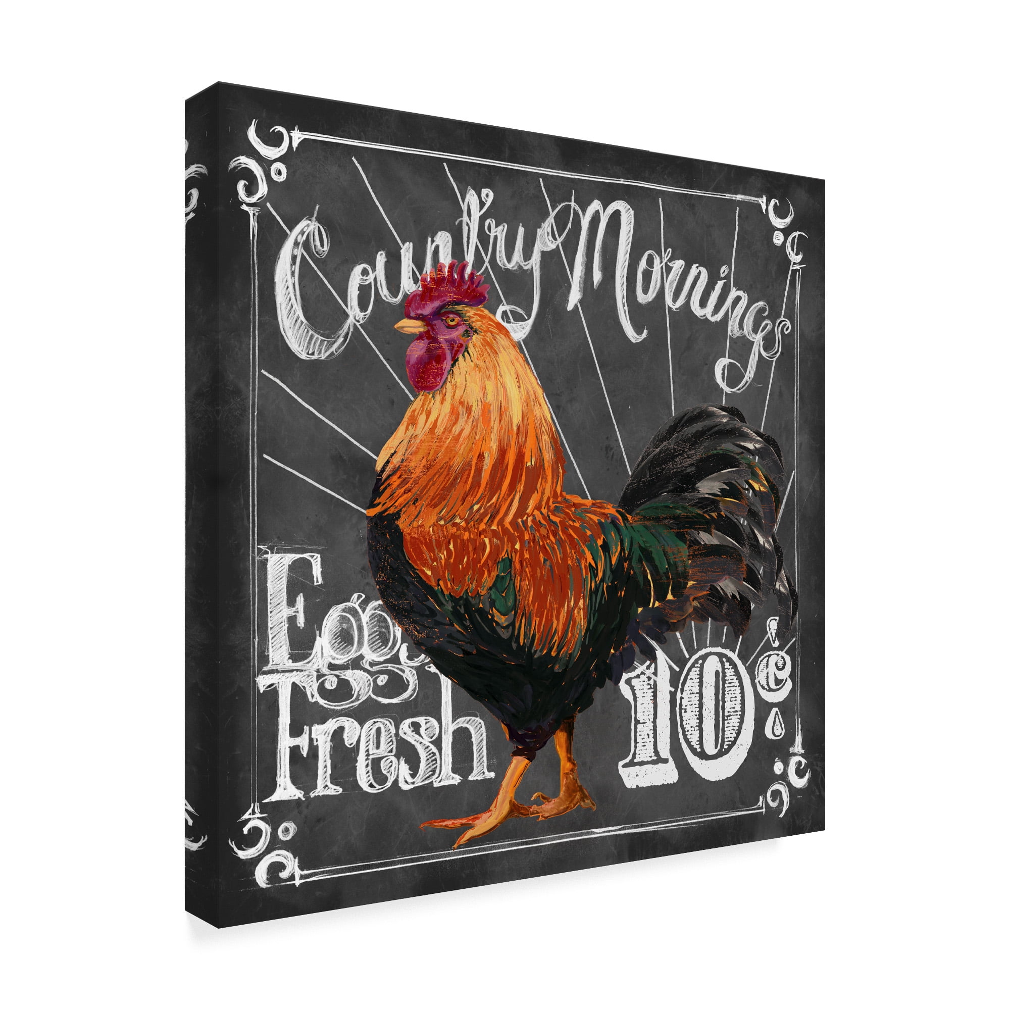 Trademark Fine Art 'Country Mornings Rooster' Canvas Art by Art Licensing Studio