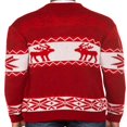 thumbnail image 2 of Cardigan de Noël pour Hommes Manches Longues Col Châle Imprimé Renne Flocon de Neige Tricot, 2 of 5
