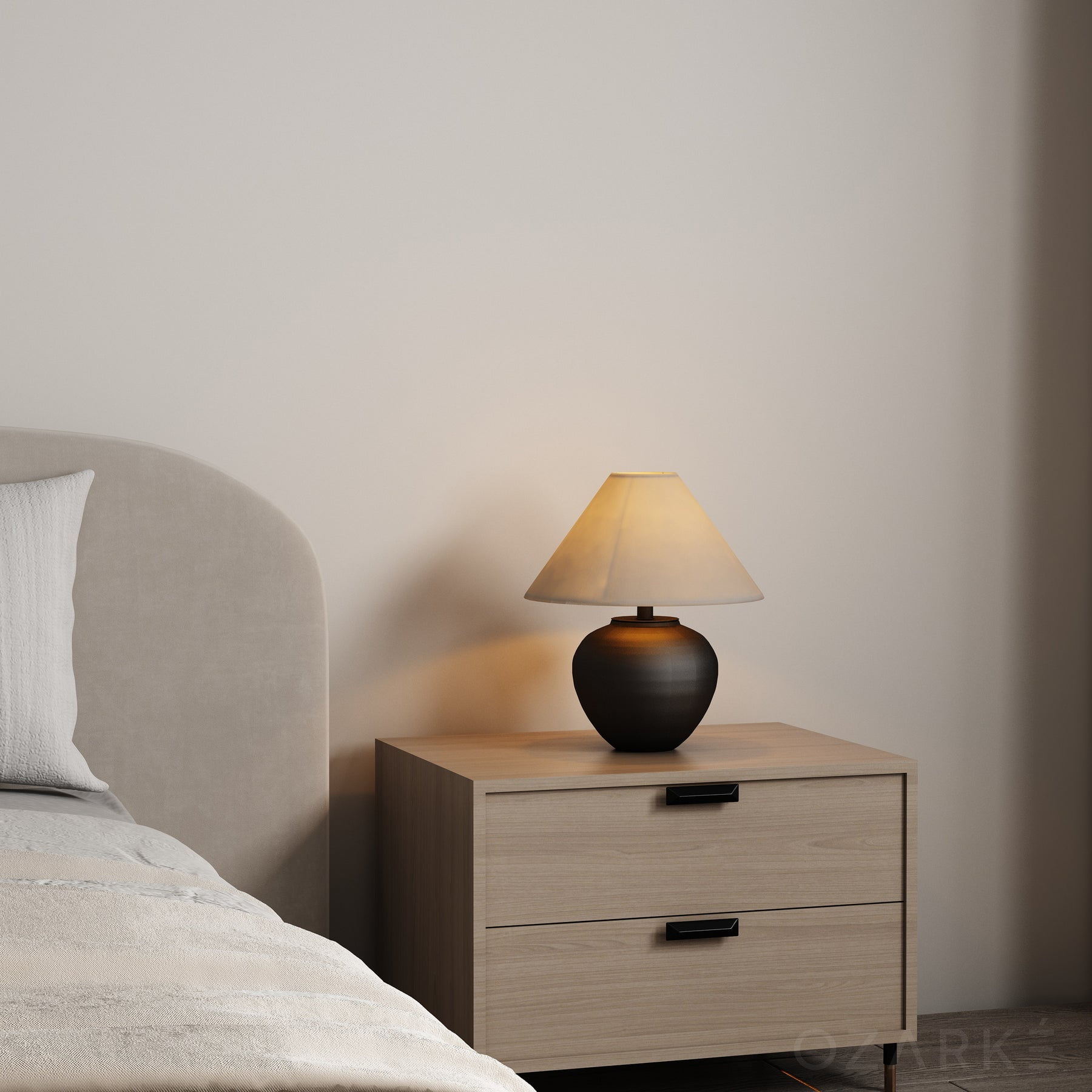 Ozarke Victorian Elegance Table Lamp, Warm 3000k - Black