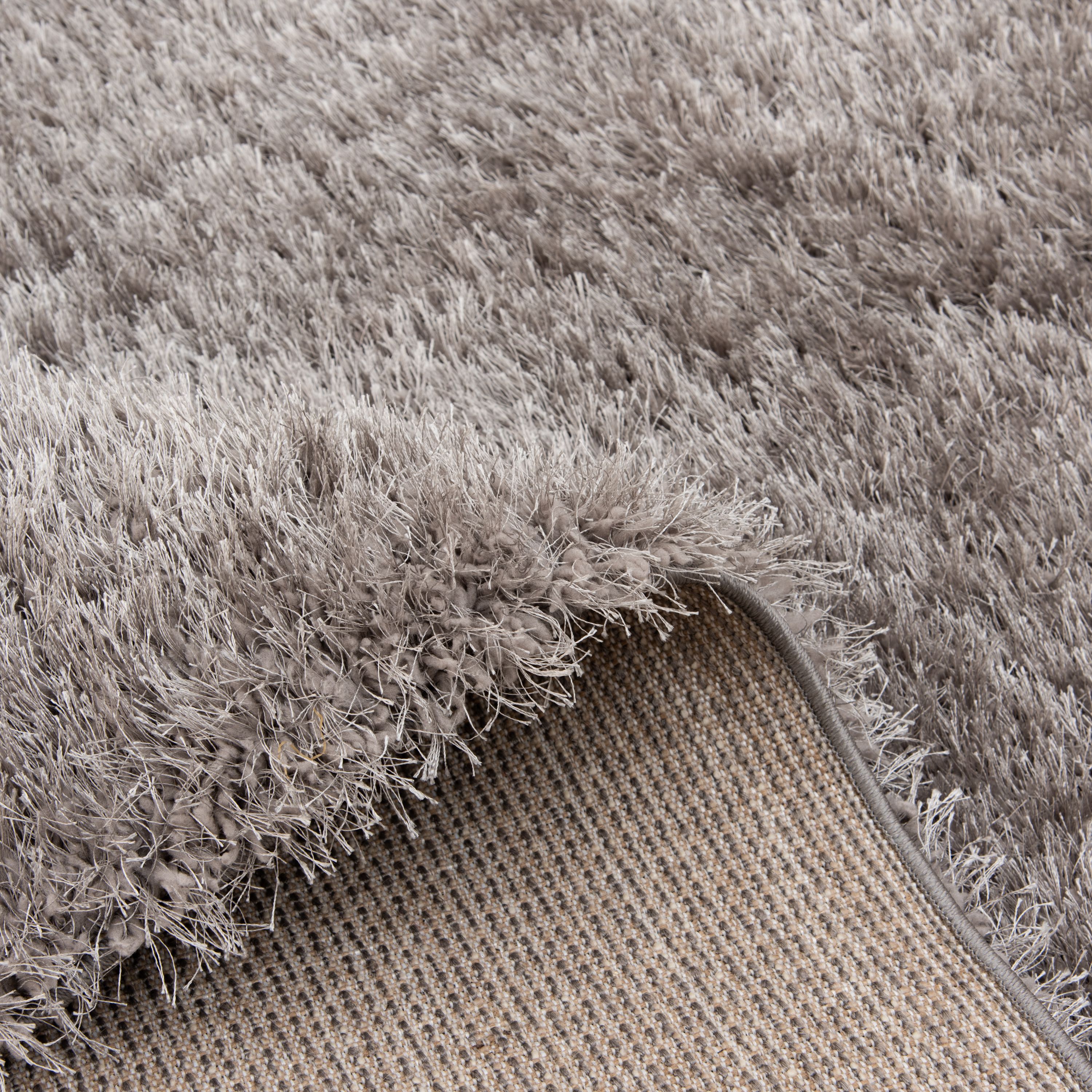 Better Homes & Gardens Glossy Shag Indoor Area Rug, Gray, 5'x7 ...