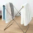 thumbnail image 2 of HongHeng 1Pc Stainless Steel Trash Bag Holder Rack Foldable Countertop Trash Bag Bracket Holder Organizer Dishcloth Towel Rack, 2 of 8
