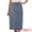 Gray Blue, variant on DARING DIVA Women's Denim Midi Skirt Button Up Slit Jean Skirts Small Black