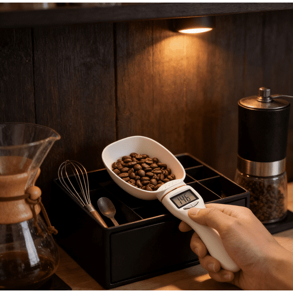 Precise Digital Display Food Measuring Spoon Scale - Detachable Weighing Tool for Baking & Kitchen Ingredient Measurement, Perfect Year of the Horse Gadgets & Pet Food Necessity, White