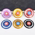thumbnail image 3 of Captain America Shield Fidget Spinner, Aluminum Alloy, Fun and Casual Toy for College Students, Available in Bags [Black Tiger Head Shield Spinner], 3 of 5