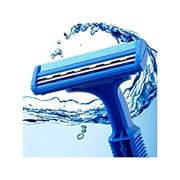 Men's Stainless Steel Disposable Twin Blade Shaving Razor - Twin Blade Razors with Lubricant Strip for Sensitive Skin, Smooth Shave and Closeness (50 Pack)
