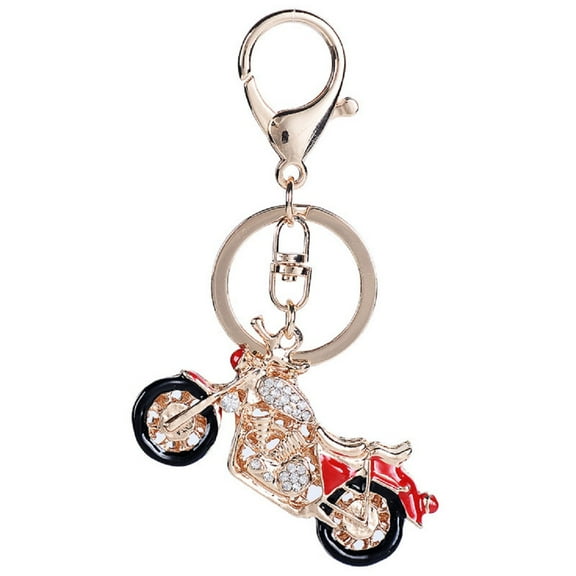 QDDollars Motorcycle Keychain for Women, Cute Motorbike Key Chain for Ladies, Sparkling Motorcycle Key Ring, Punk Motorcycle Biker Keychains, Funny Motorcycle Keyring