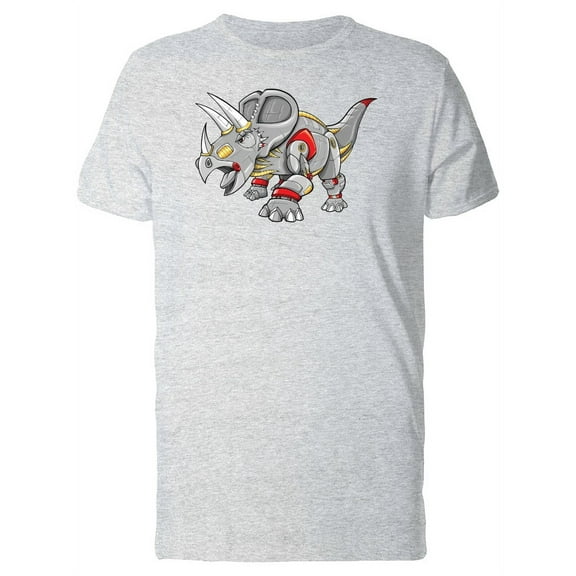 Robot Triceratops Dinosaur   T-Shirt Men -Image by Shutterstock, Male Medium