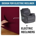 thumbnail image 4 of Super Stretch Recliner Couch Covers Chair Cover Form Fitted Non Slip Reclining Slipcovers for Standard Large Recliner, Soft Thick, 4 of 7