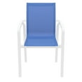 thumbnail image 6 of Compamia Pacific Sling Arm Chair White Frame Blue Sling, Set of 2, 6 of 7