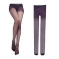 thumbnail image 4 of OQRKI Women Sexy Fashion Candy Color Sheer Velvet Tights Stockings Long Pantyhose Sheer Burgundy Tights, 4 of 7