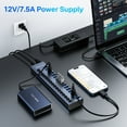 thumbnail image 2 of ACASIS 16 Ports USB 3.2 Hub with 10Gbps Data Speed，Aluminum Housing, USB Hub Powered with 96W Power Adapter, USB Hub for PC/Laptop, Computer, Flash Drive, Printer, Camera, 2 of 9