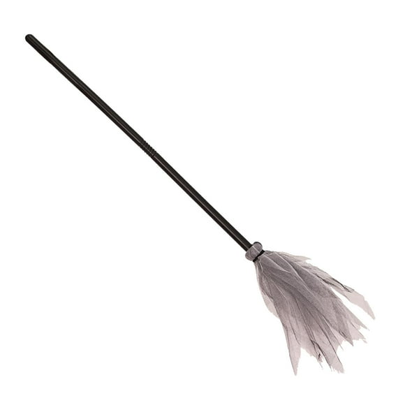 Halloween Witch Broom,Witch Broom Broomstick,Halloween Cosplay Witch Broom Props Gray