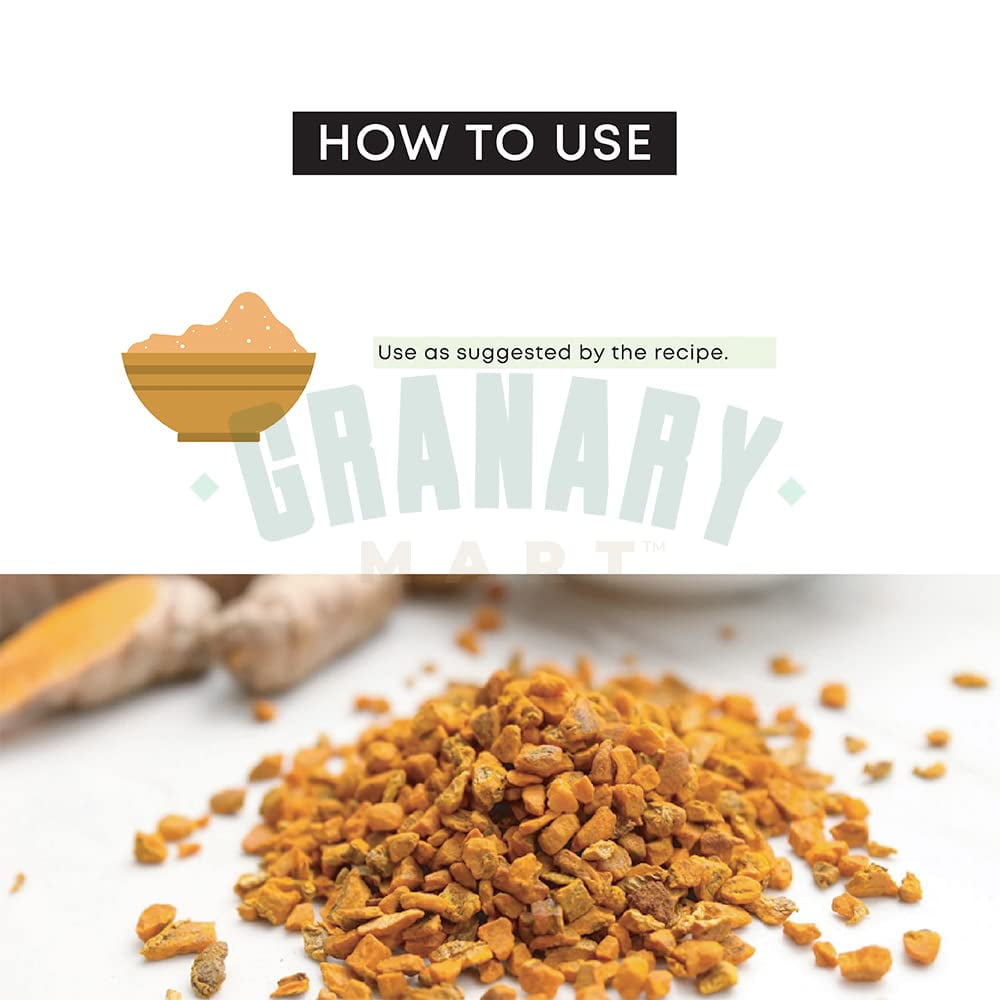 Natural Turmeric Minced by Granary Mart – Convenience of Use - Gourmet Spice – Curcumin Rich Properties – No Additives/ Vegan & Gluten-Free - Affordable Bulk Rate – 33 lbs. Bulk Bag