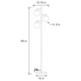 thumbnail image 2 of Pemberly Row 3-Light Metal & Glass Trio Tree Floor Lamp in Gold/White, 2 of 6
