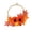 Orange, variant on Artificial Sunflower Metal Wreath – Fall Thanksgiving Maple Leaf Wall Hanging Decoration for Front Door, Porch, Living Room – 12.6 Inch Rustic Iron Floral Wreath