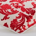 thumbnail image 3 of Cayenne Red Throw Pillow Cover, Contemporary Floral, 12x12 inch (30x30 cm) Cushion Cover, Burnout Velvet Square Throw Pillow Cover, Red - Cayenne Red Florals, 3 of 5