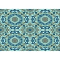 thumbnail image 1 of Ahgly Company Machine Washable Indoor Rectangle Transitional Tiffany Blue Area Rugs, 6' x 9', 1 of 7