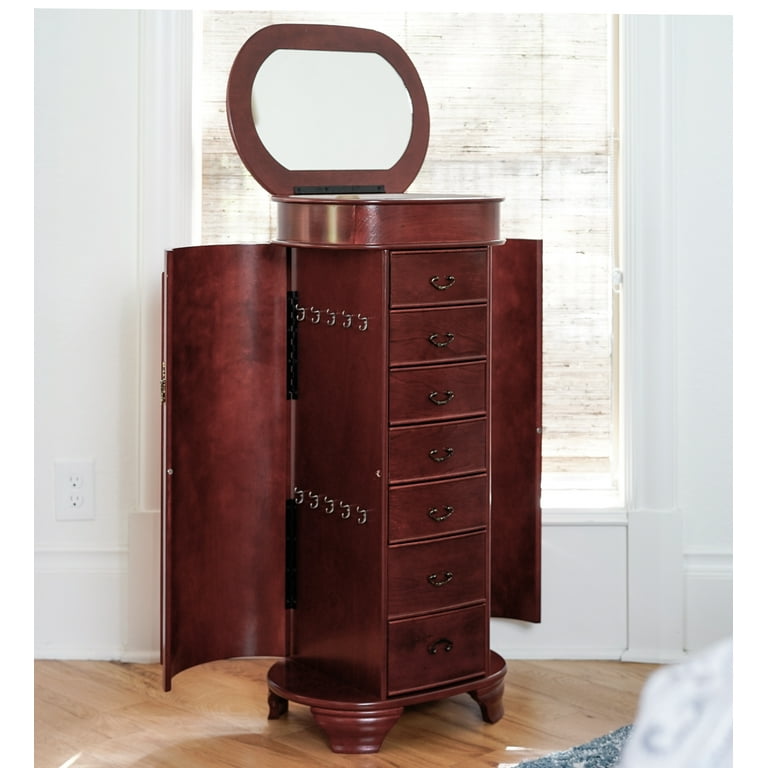 Oval jewelry outlet armoire