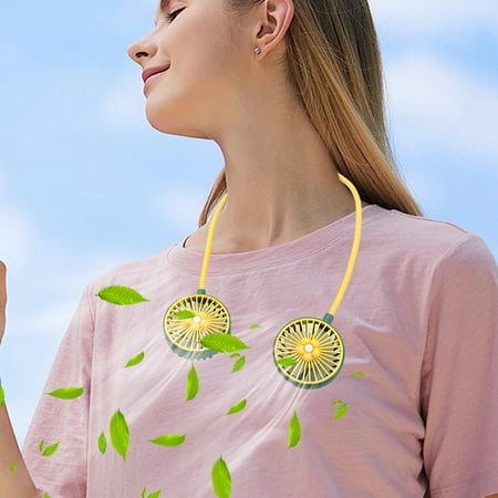 

pvdgvd Sports Portable Necks Fan Foldable Hose USB Charging Long Battery Life Three-speed Adjustment Small Fan Outdoor Travel Car Portable Silent Fan Clearance Green