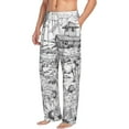 thumbnail image 5 of Cauagu Country Farm Scene Mens Pajama Pants Sleep & Lounge Pants,PJ Bottoms with Pockets-Small, 5 of 7