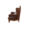 thumbnail image 5 of ACME Eustoma Loveseat, Cherry Top Grain Leather Match & Walnut, 5 of 6