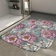 thumbnail image 2 of 1pc Peony Pattern Absorbent Non-Slip Bathroom Thickened Flannel Rug Decor,Soft,Quick Drying,Suitable For Indoor/outdoor Use,Bathrooms,Bedrooms,Kitchens,Terrace,Laundry Rooms,16"x24", 2 of 9