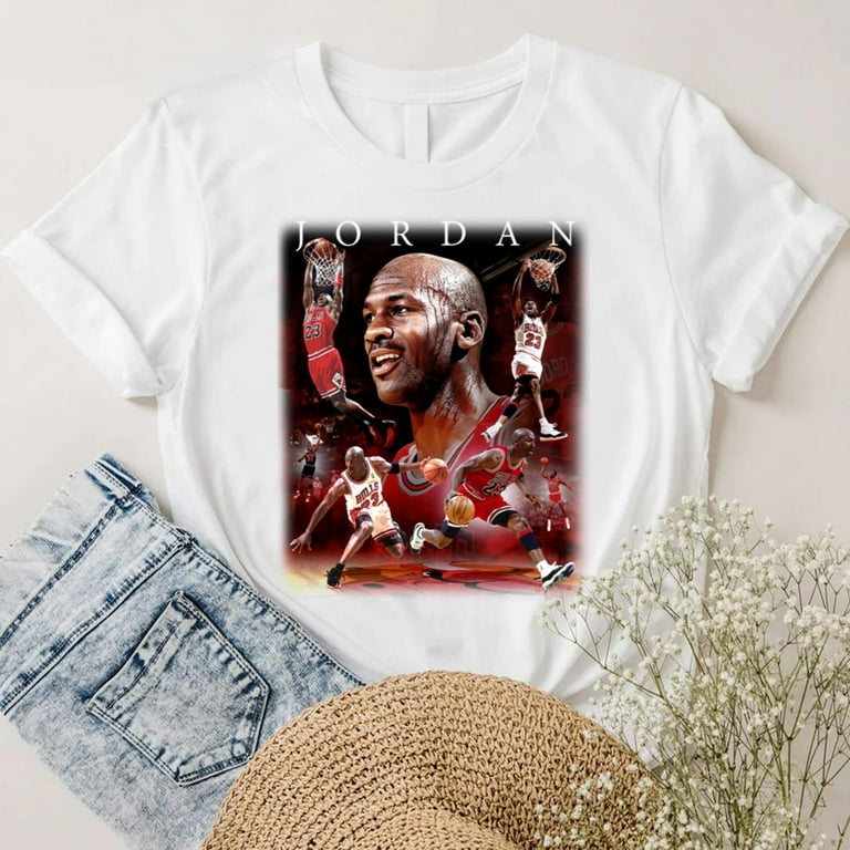 t shirts for women and men Michael Jordan Mash Up Chicago Red Graphic Unisex T shirt
