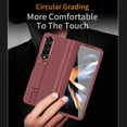 thumbnail image 2 of Allytechgroup Galaxy Z Fold 4 5G Case with Screen Protector, Premium PU Leather Shockproof Ring Buckle Stand Bumper Anti-Scratch Full Body Protective Case for Samsung Galaxy Z Fold 4, Red, 2 of 7