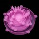 thumbnail image 1 of tapas elásticas de silicona reutilizables universales para recipientes de silicona, accesorios de cocina, 6 unidades, color rosa, 1 of 6