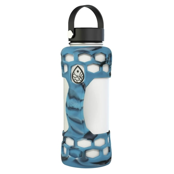 REUZBL Bottle Bumper Silicone Boot Sleeve Protector with Handle for Hydro Flask 40oz 32oz 24oz 21oz and Similar Stainless Steel Water Bottles Accessories