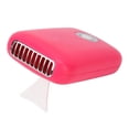 thumbnail image 4 of Mini ventilador con 3 velocidades, bajo nivel de ruido, soporte plegable, secador de pestañas portátil recargable por USB de color rosa y rojo, 4 of 8