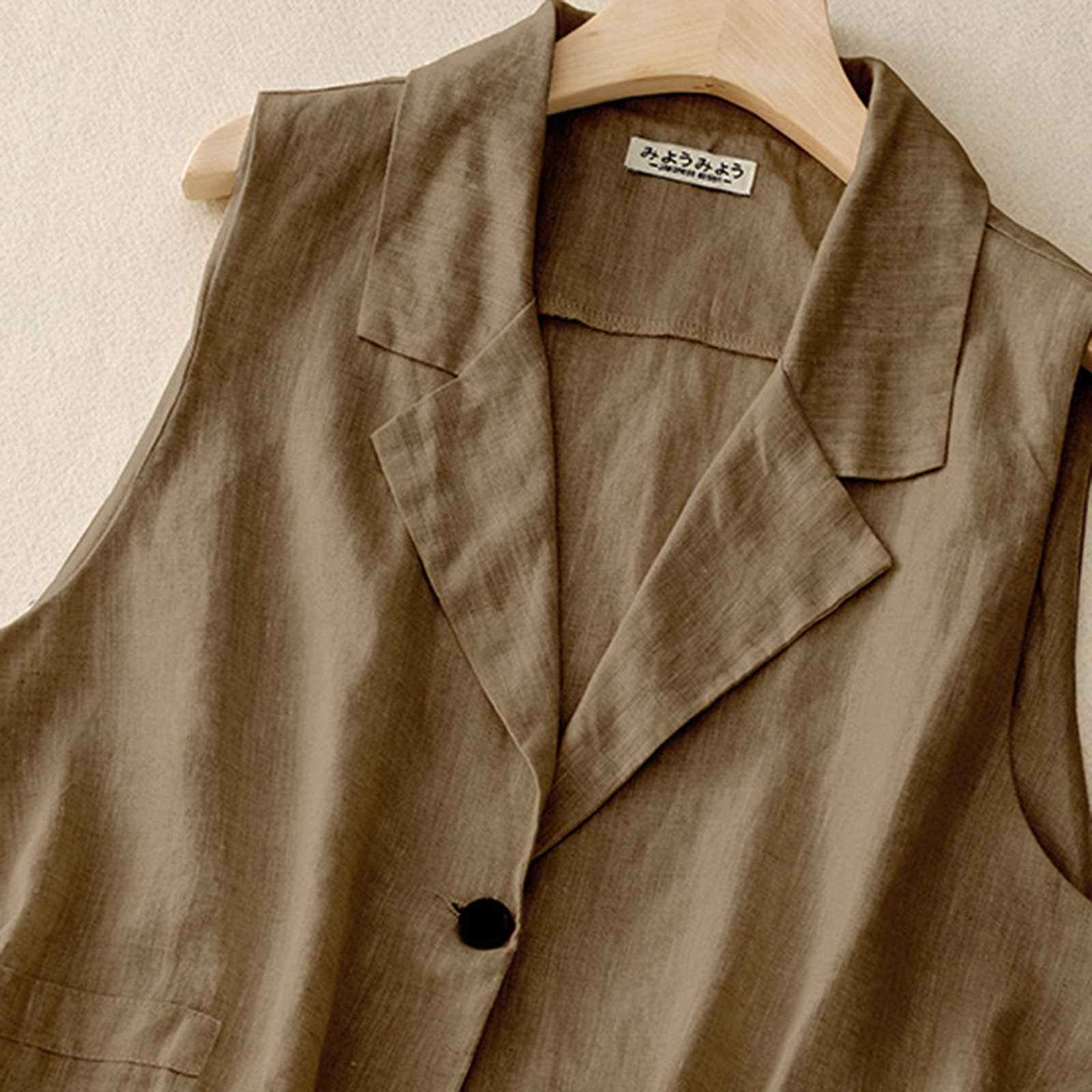 Womens Linen Vest Casual Loose Sleeveless Vests Jacke Long Vests for Women Reversible Vest Petite Running Vest Robe Coat for Women Outerwear Womens Coats Winter Workshop Vest Popcorn Jacket Women