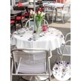 thumbnail image 5 of Outdoor Tablecloth with Umbrella Hole for Patio/Picnic/Party/Camping, Purple Flowers Waterproof Table Cloth Round Cover Washable, Spring Floral Elegant Pastoral Watercolor (Dia 54"), 5 of 8