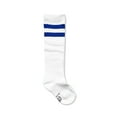 thumbnail image 2 of Kid Size White Knee High Socks with Various Colored Stripes (White with Royal Blue Stripes), 2 of 4