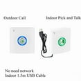thumbnail image 2 of Wireless Long Distance Voice Intercom Full Duplex Door Phone Two Way Audio Doorbell Welcome Chime Elderly Bell White, 2 of 8