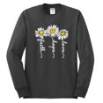 thumbnail image 2 of Wild Bobby, Faith Hope Love Daisy Flower Christian God Religious, Inspirational/Christian, Men Long Sleeve Shirt, Charcoal, 3XL, 2 of 3