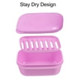 thumbnail image 3 of Jabonera, Mantener Jabón Seco, Jabonera Limpieza Almacenamiento, para Hogar Baño Cocina, Plástico, Rosa, 3 of 7