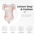 thumbnail image 5 of Picia Pink Marble Womens One Piece Swimsuits Modest Tummy Control Bathing Suits Lace Up Slimming Swim Suit-Medium, 5 of 9