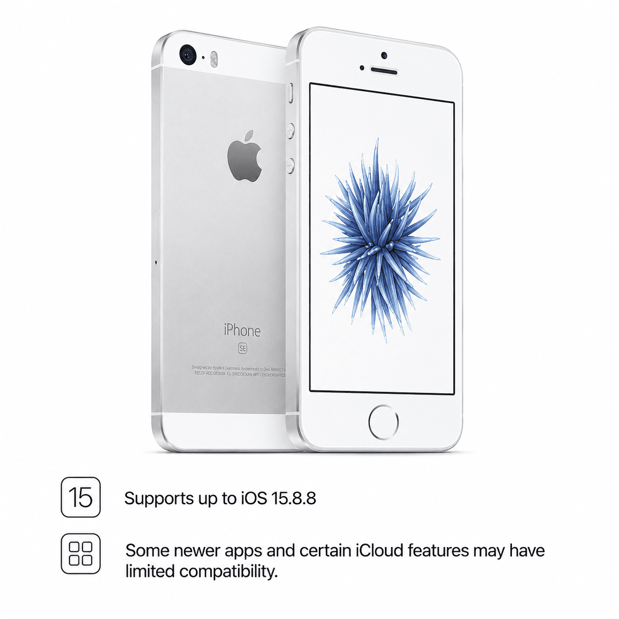 Restored Apple iPhone SE - Unlocked - 32GB Silver (Refurbished)