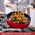 DiamoTech Diamond Ceramic Coated Nonstick EaZy Flip 12" Wok Pan