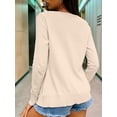 thumbnail image 4 of Women'S Button Knit Cardigan Long Sleeve Casual Soft Knit Cardigan Sweater Top Khaki S, 4 of 6