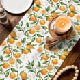 thumbnail image 3 of Orange Table Runner 70 Inches, Green Botanical Watercolor Summer Fruits Bed Runner Dresser Scarves Tabletop for Indoor Outdoor Parties/Ceremony/Banquet, 13" x 70", 3 of 9