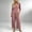 Hot Pink Jumpsuits for Women, variant on Womens Square Neck Long Sleeve Smocked Waist Wide Leg Jumpsuit with Side Pockets for Daily Hot Pink S