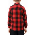 thumbnail image 3 of KISSMODA Boys Casual Button Down Shirts Kids Long Sleeve Plaid Blouses Shacket Jacket 7-15 Years, 3 of 6