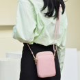 thumbnail image 4 of Typpkmm Women Mini Crossbody Bag, Black Faux Leather Shoulder Purse, Zip Closure Handbag for Daily Errands, Pink B, 4 of 7
