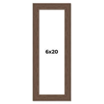 6x20 Frame Brown Distressed Barnwood Picture Frame | Rustic Farmhouse Photo Frame Includes UV