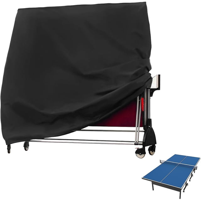 Housse de Table de Tennis de Table : Table de Ping-Pong Extérieure Imperméable, Coupe-Vent, Résistante aux UV en Tissu Oxford, Housse de Protection pour Table de Ping-Pong (185x70x165cm)
